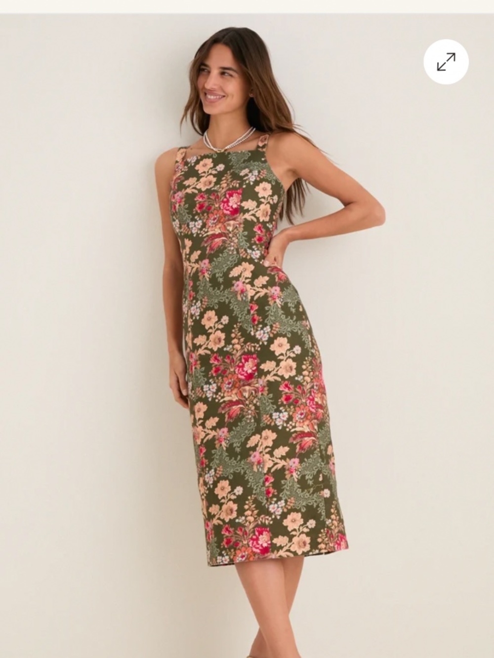 Green floral tuckernuck dress